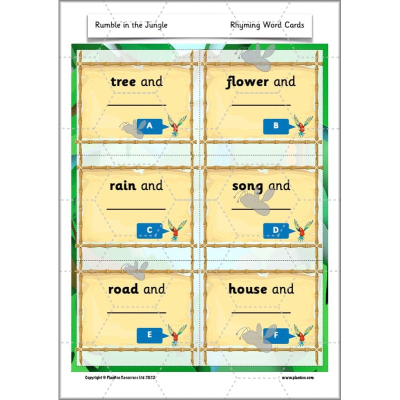 PlanBee Rumble in the Jungle Year 2 animal poetry lessons by Planbee