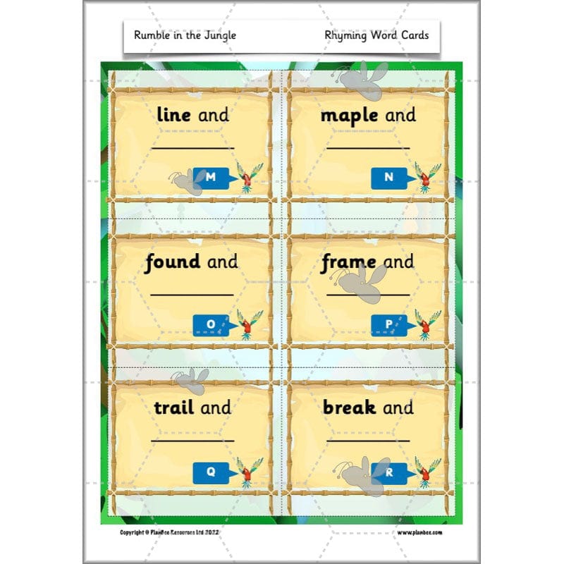 PlanBee Rumble in the Jungle Year 2 animal poetry lessons by Planbee