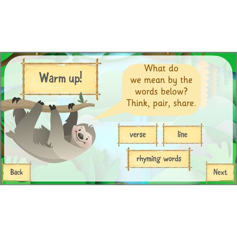 PlanBee Rumble in the Jungle Year 2 animal poetry lessons by Planbee