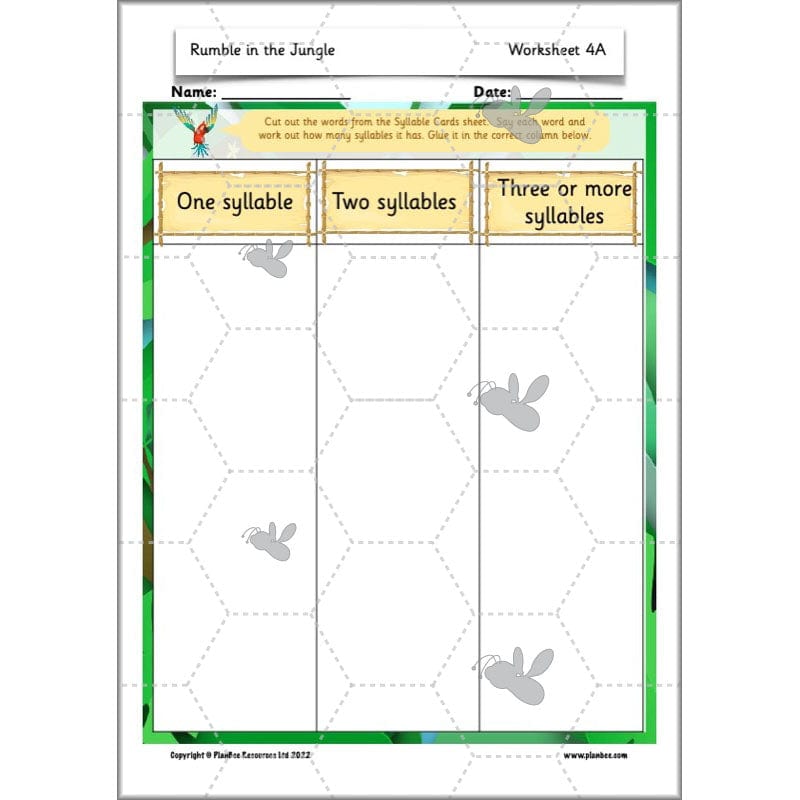 PlanBee Rumble in the Jungle Year 2 animal poetry lessons by Planbee