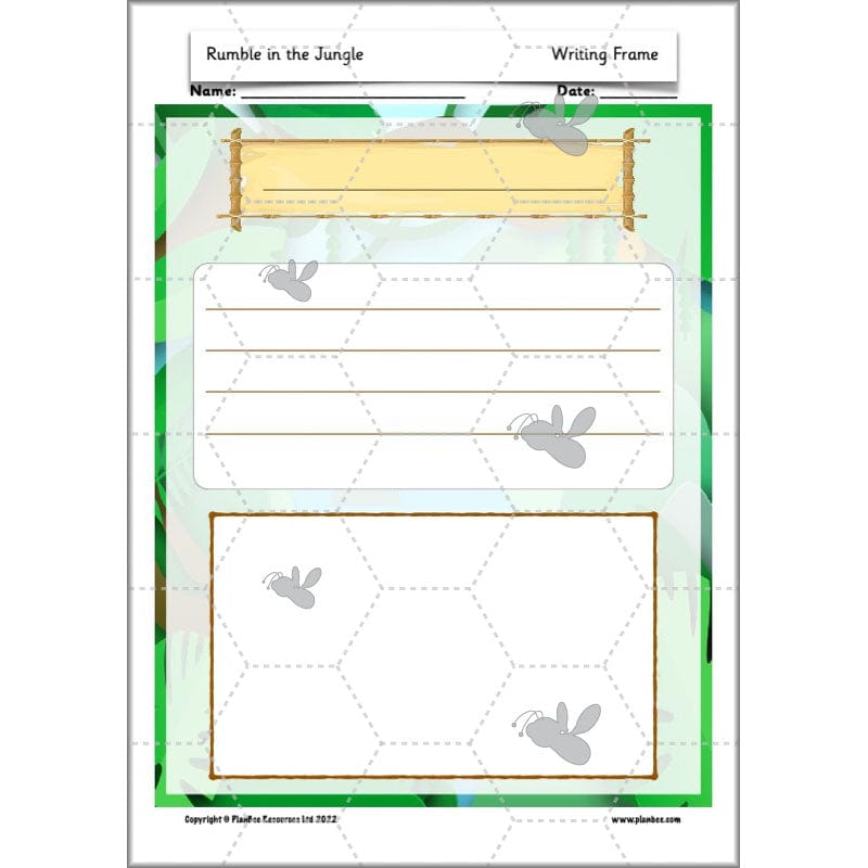 PlanBee Rumble in the Jungle Year 2 animal poetry lessons by Planbee