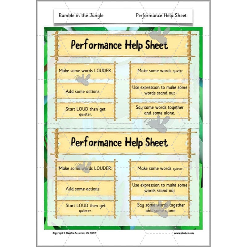 PlanBee Rumble in the Jungle Year 2 animal poetry lessons by Planbee