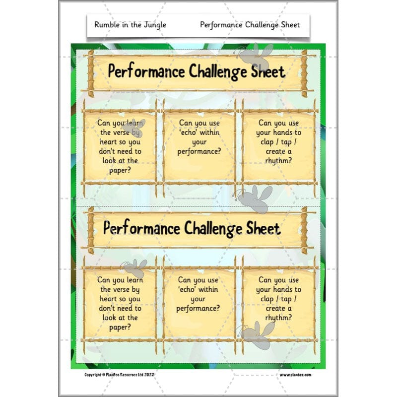 PlanBee Rumble in the Jungle Year 2 animal poetry lessons by Planbee