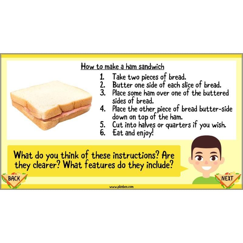 PlanBee Sandwich Snacks Year 3 DT Lesson Planning Pack