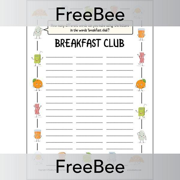 Breakfast Club Math Activity School Breakfast Club Activities Pack — PlanBee