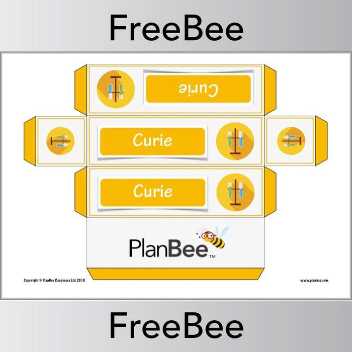PlanBee Free Scientists Group Name Labels | Primary School