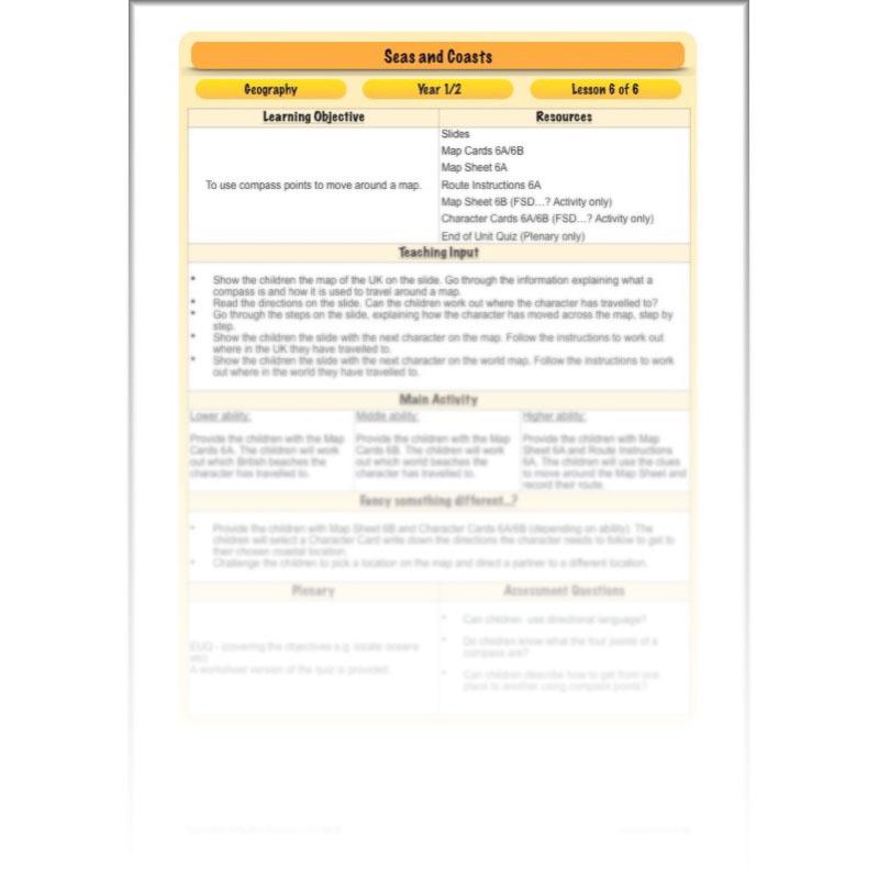 PlanBee At The Seaside KS1 Geography Lessons by PlanBee