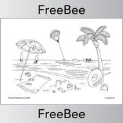 PlanBee FREE Seaside Colouring Pages by PlanBee