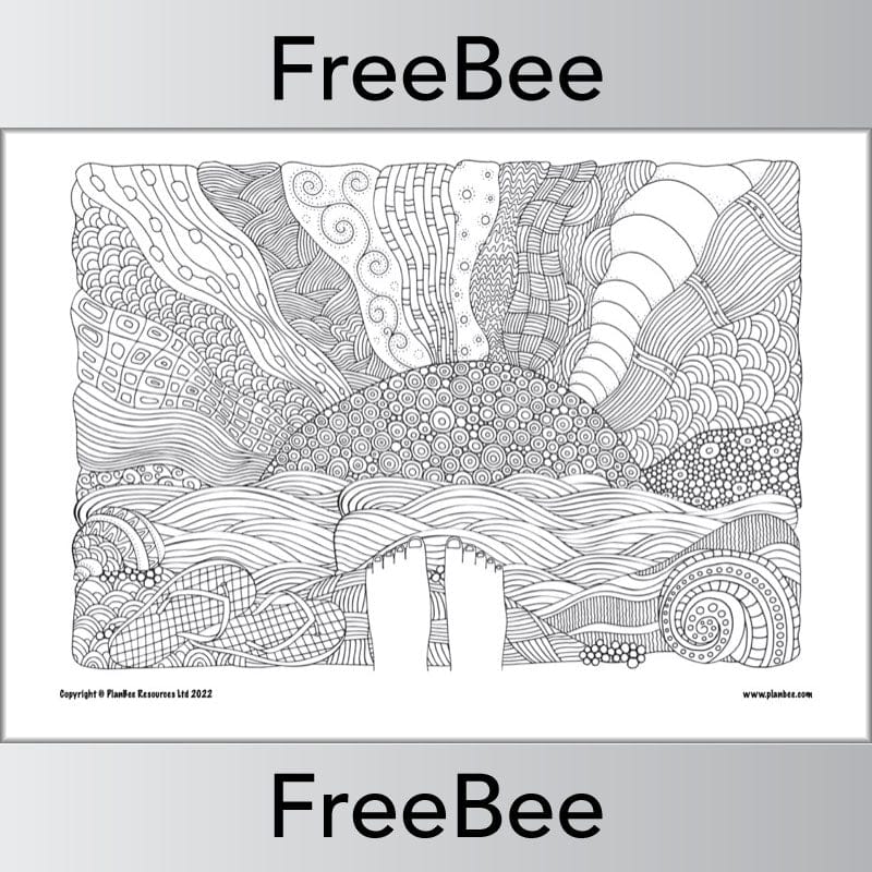 PlanBee FREE Seaside Colouring Pages by PlanBee