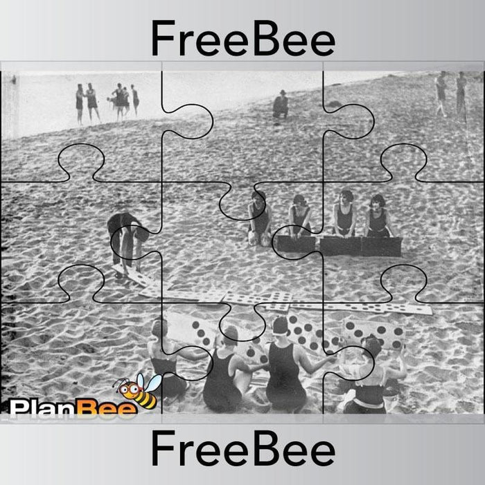 PlanBee FREE Seaside Holidays in the Past Reward Jigsaw by PlanBee