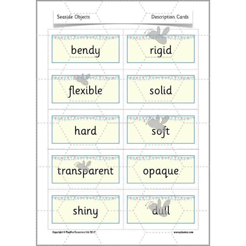 PlanBee Year 1 Science Materials and their Properties by PlanBee