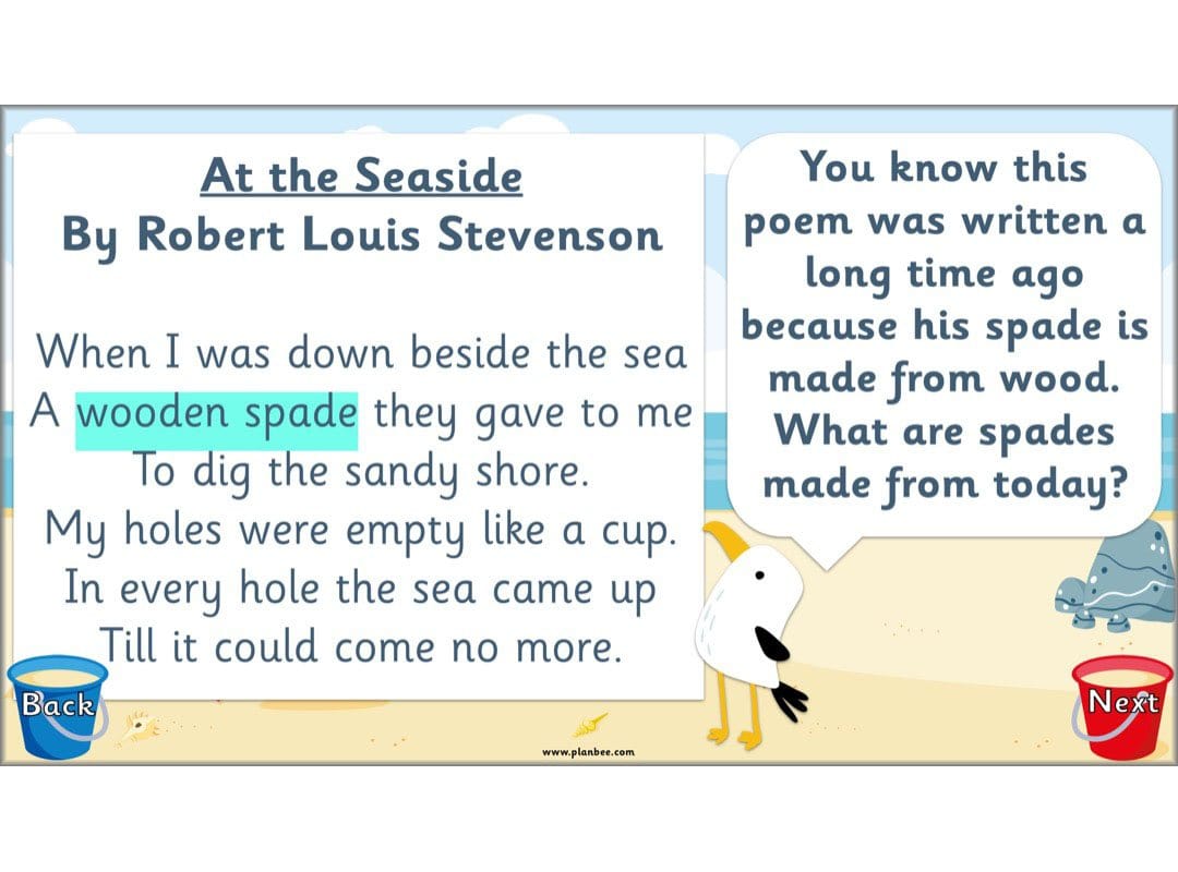 PlanBee Seaside Poetry KS1 | Year 1/2 English Lessons | PlanBee