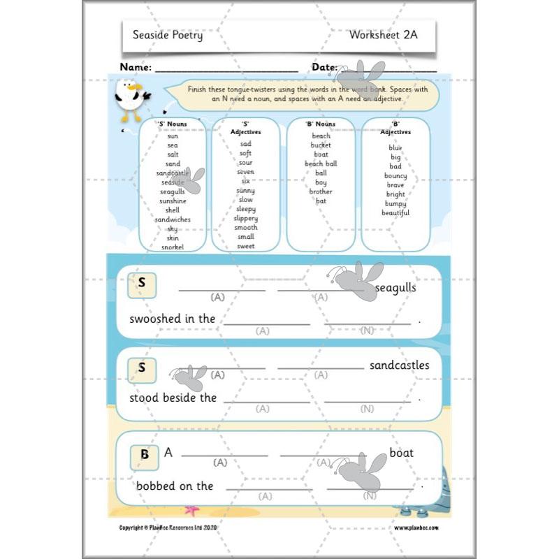 PlanBee Seaside Poetry KS1 | Year 1/2 English Lessons | PlanBee