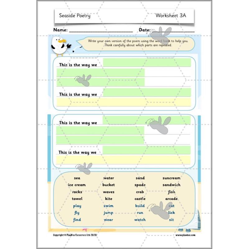 PlanBee Seaside Poetry KS1 | Year 1/2 English Lessons | PlanBee