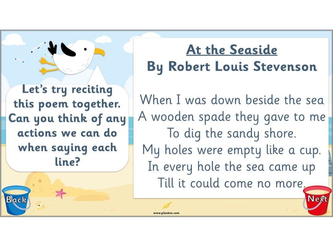 PlanBee Seaside Poetry KS1 | Year 1/2 English Lessons | PlanBee