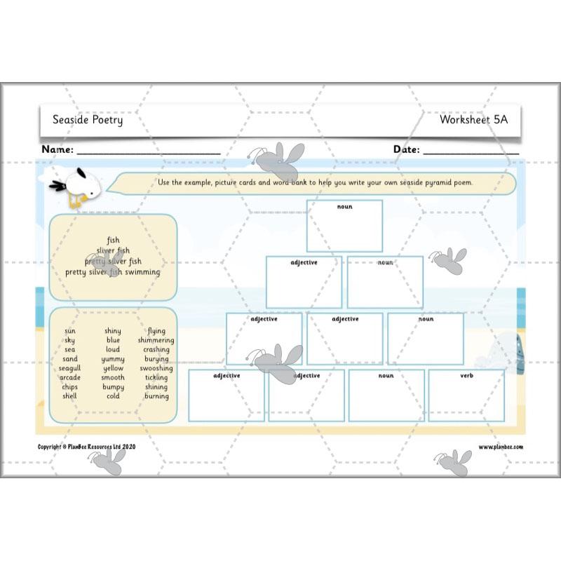 PlanBee Seaside Poetry KS1 | Year 1/2 English Lessons | PlanBee