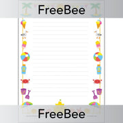 PlanBee FREE Seaside Writing Frame by PlanBee