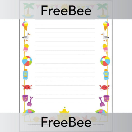 PlanBee FREE Seaside Writing Frame by PlanBee
