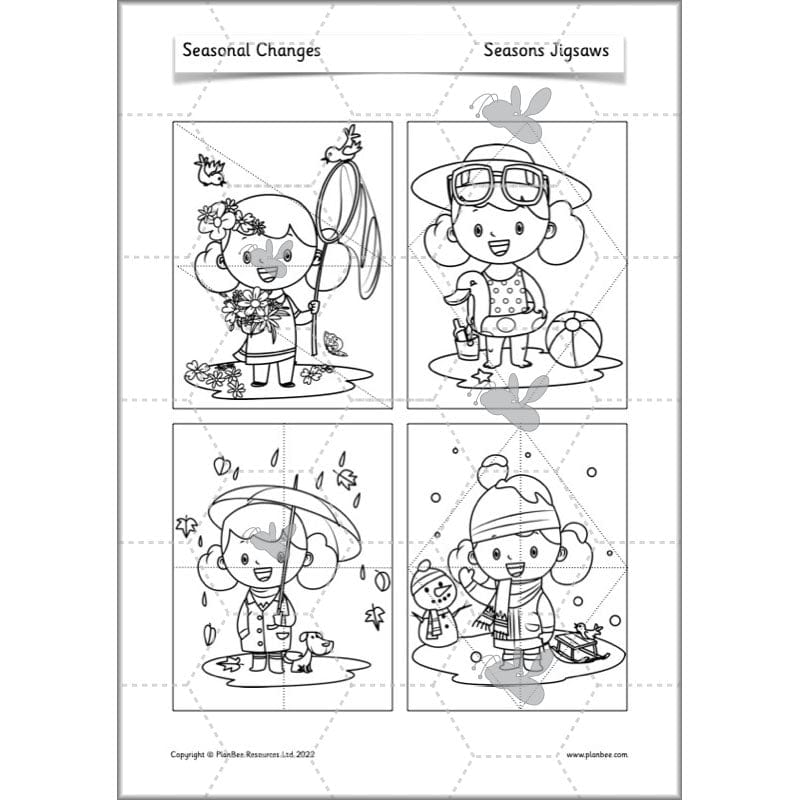 PlanBee Seasonal Changes Year 1 Science Lesson Plans for KS1