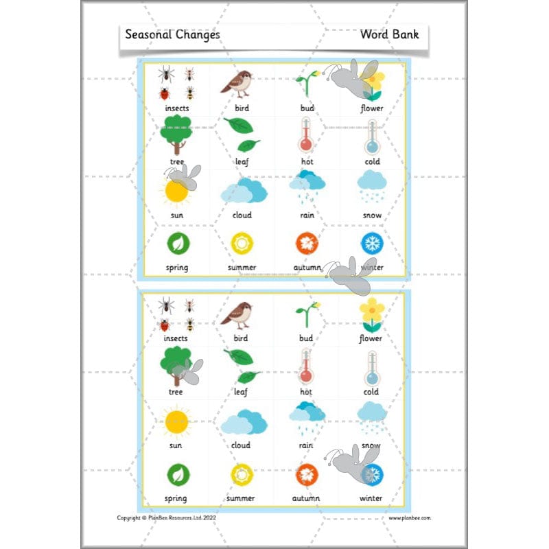PlanBee Seasonal Changes Year 1 Science Lesson Plans for KS1