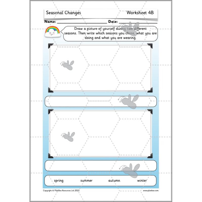 PlanBee Seasonal Changes Year 1 Science Lesson Plans for KS1