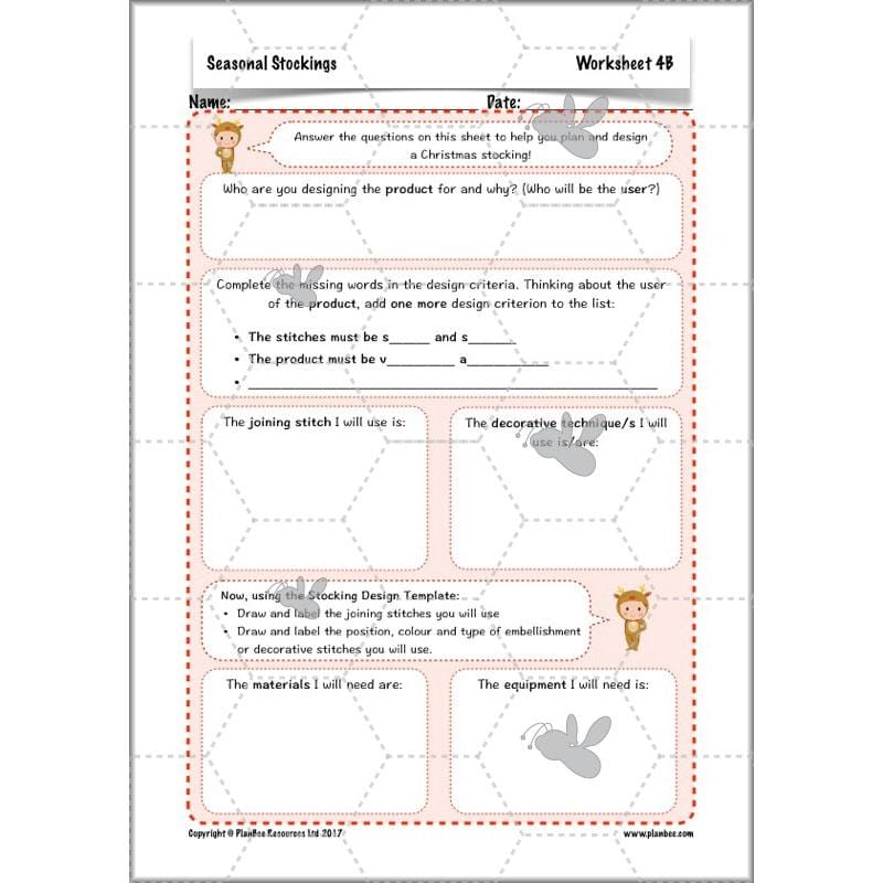 PlanBee Kids Christmas Stockings | Christmas Sewing for Kids PlanBee