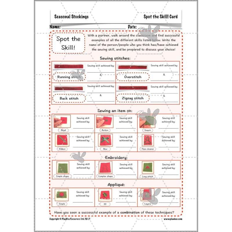 PlanBee Kids Christmas Stockings | Christmas Sewing for Kids PlanBee