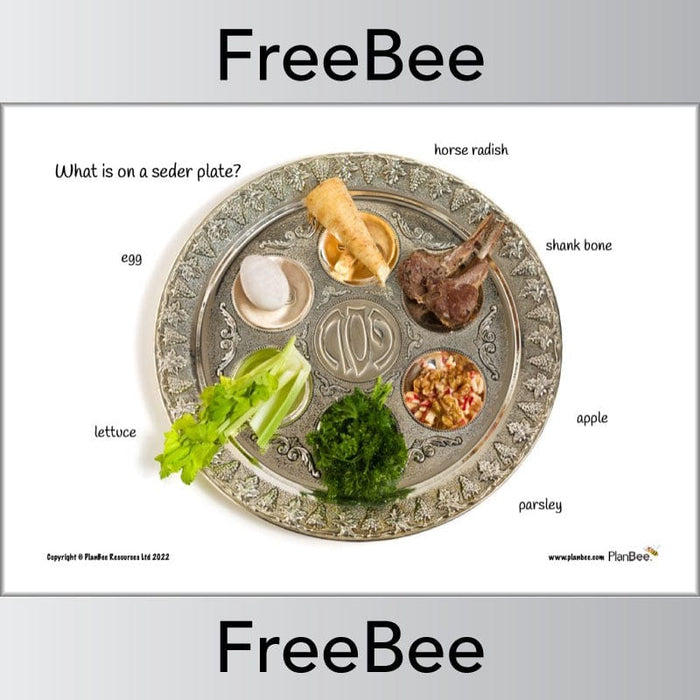 Free Seder Plate Worksheet for KS1 and KS2 by PlanBee