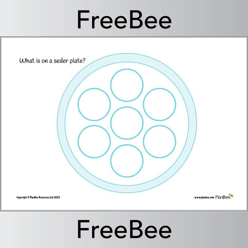 Free Seder Plate Worksheet for KS1 and KS2 by PlanBee