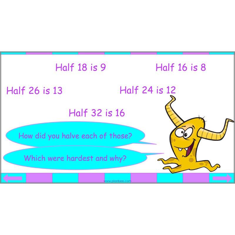 PlanBee Seeing Doubles - Doubling and Halving Year 4 Maths Lesson Planning