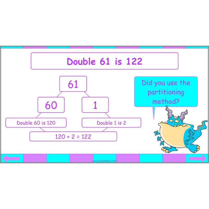 PlanBee Seeing Doubles - Doubling and Halving Year 4 Maths Lesson Planning