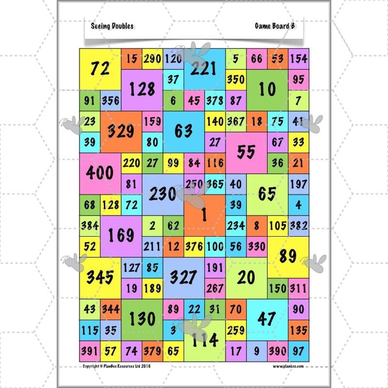PlanBee Seeing Doubles - Doubling and Halving Year 4 Maths Lesson Planning