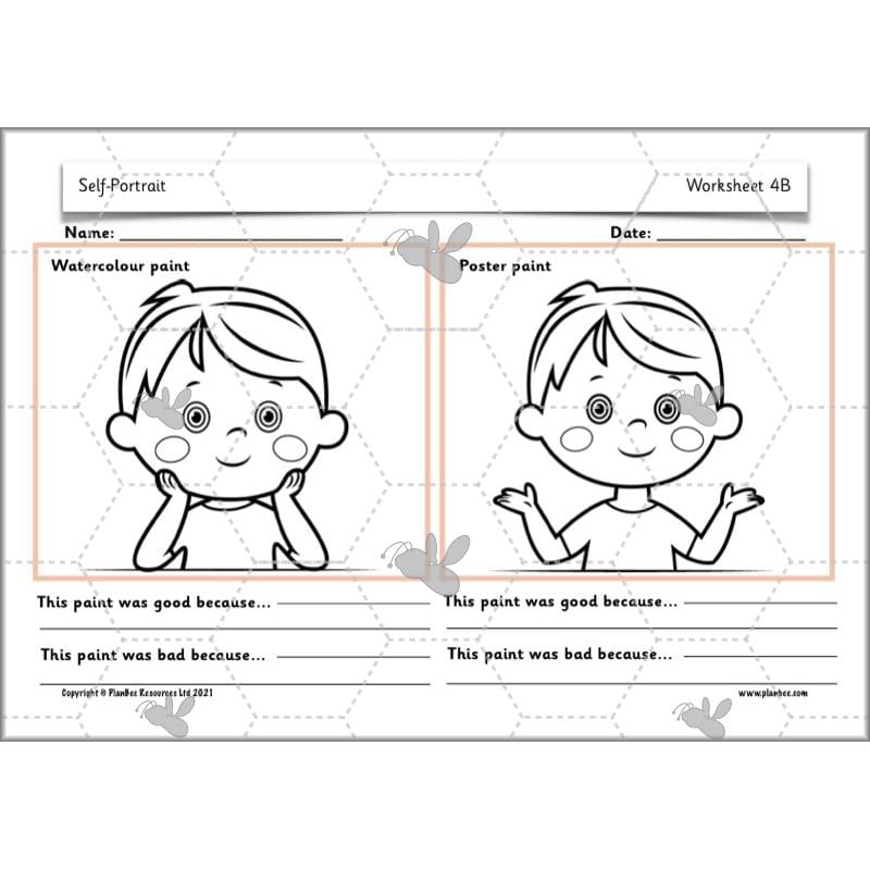 PlanBee Self Portrait: Primary Art Lessons for Year 1 & Year 2