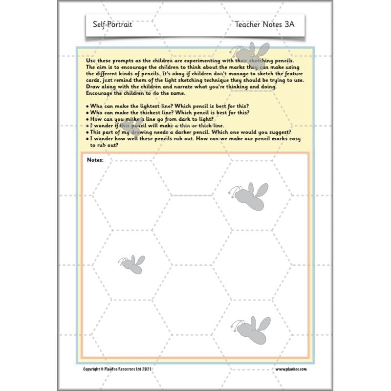 PlanBee Self Portrait: Primary Art Lessons for Year 1 & Year 2