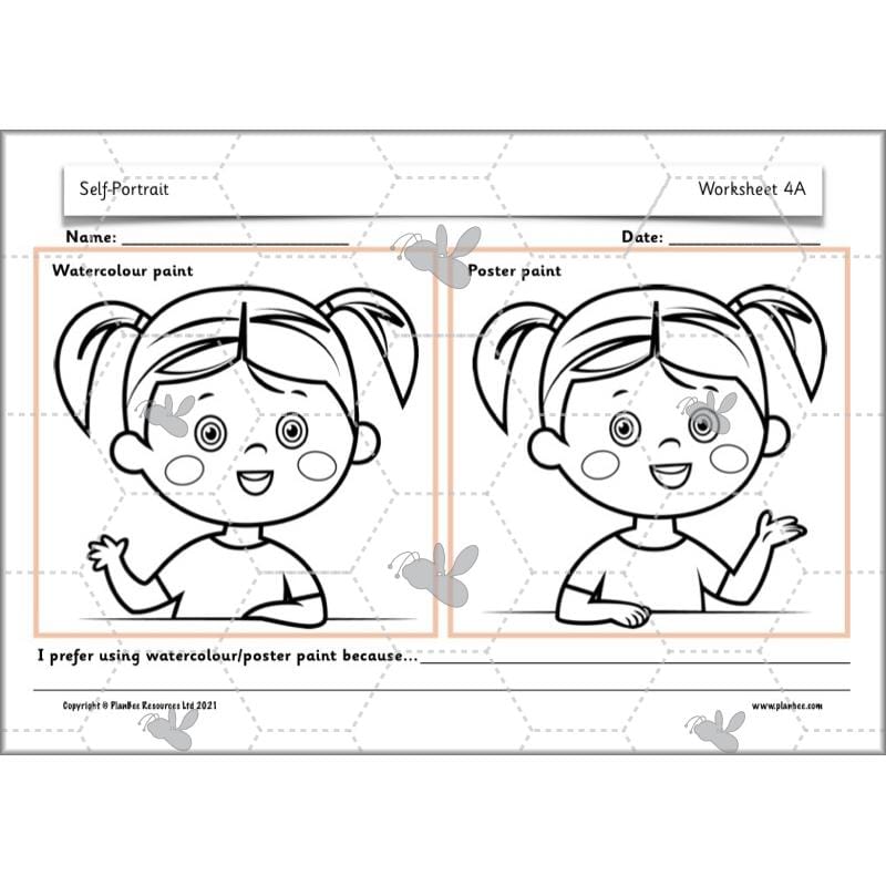 PlanBee Self Portrait: Primary Art Lessons for Year 1 & Year 2