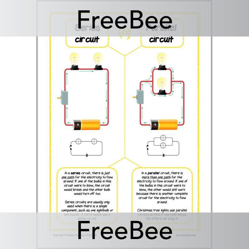 PlanBee Free Series and Parallel Circuits KS2 Poster by PlanBee