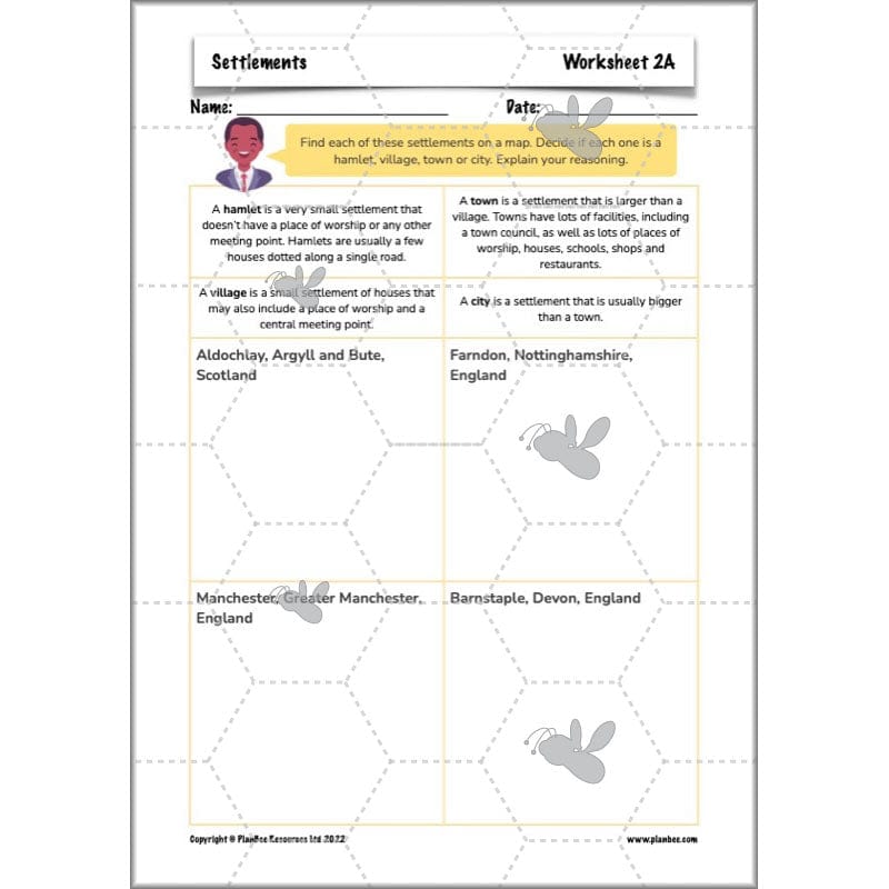 PlanBee Settlements KS2 Geography Lessons for Year 3/4 by PlanBee