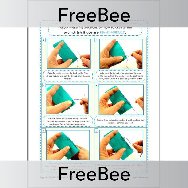 PlanBee FREE Basic Sewing Stitches for Kids pack by PlanBee