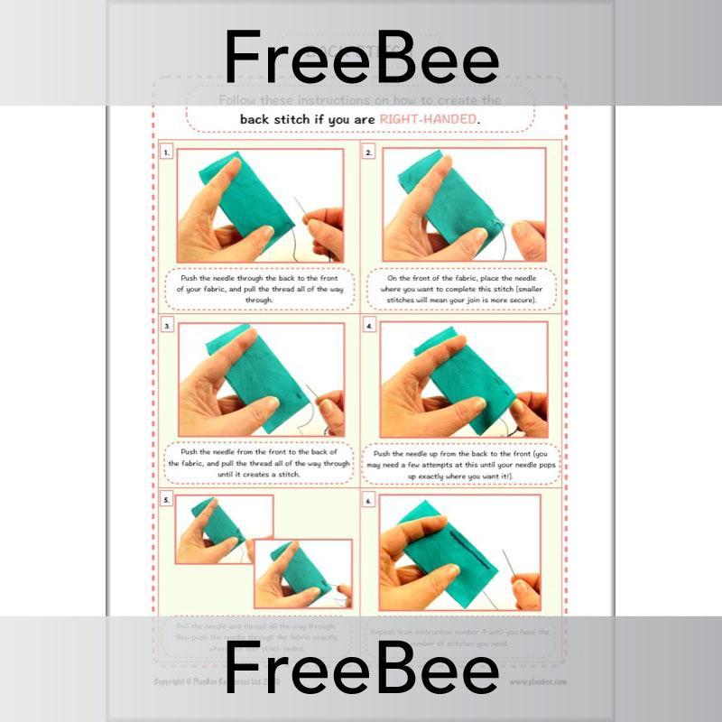 PlanBee FREE Basic Sewing Stitches for Kids pack by PlanBee