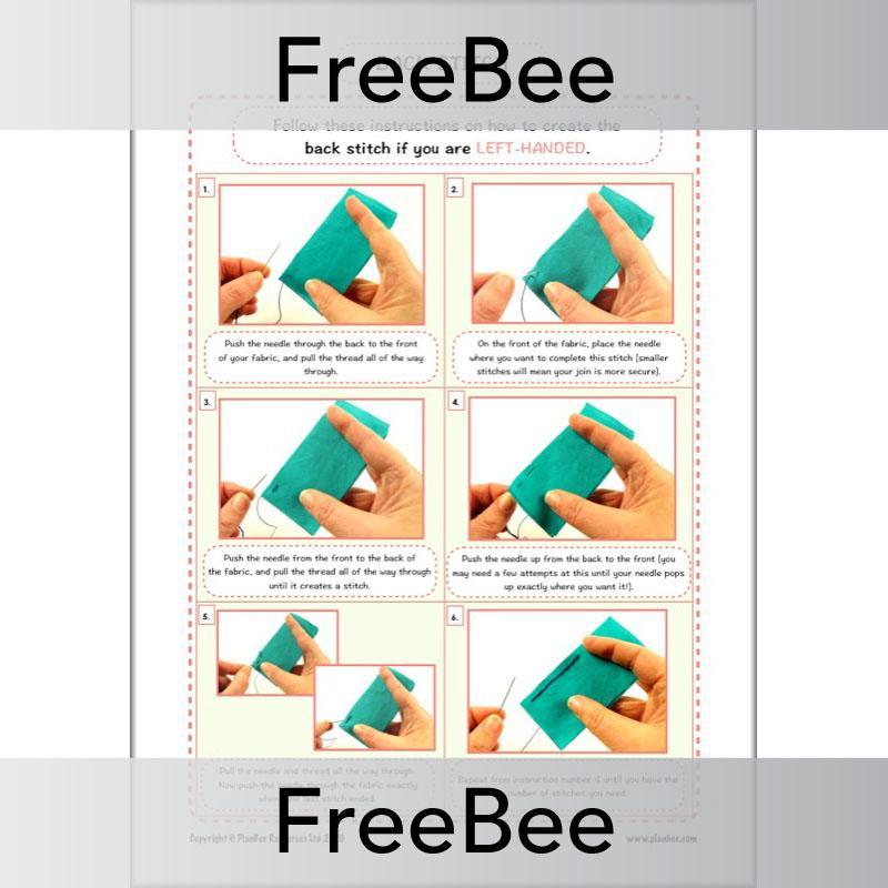 PlanBee FREE Basic Sewing Stitches for Kids pack by PlanBee