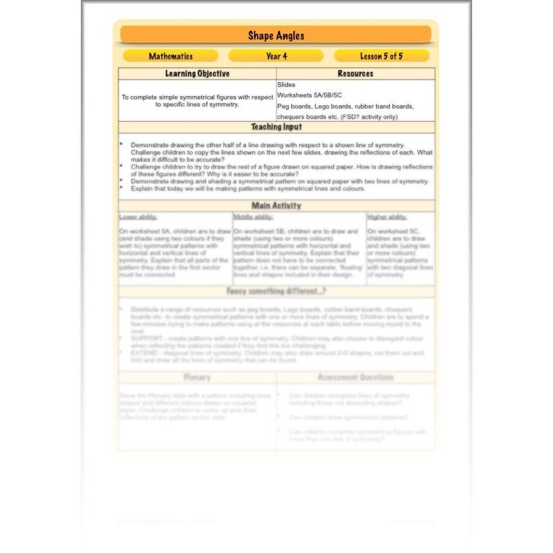 PlanBee Shape Angles Year 4 Shape Properties Lesson | PlanBee