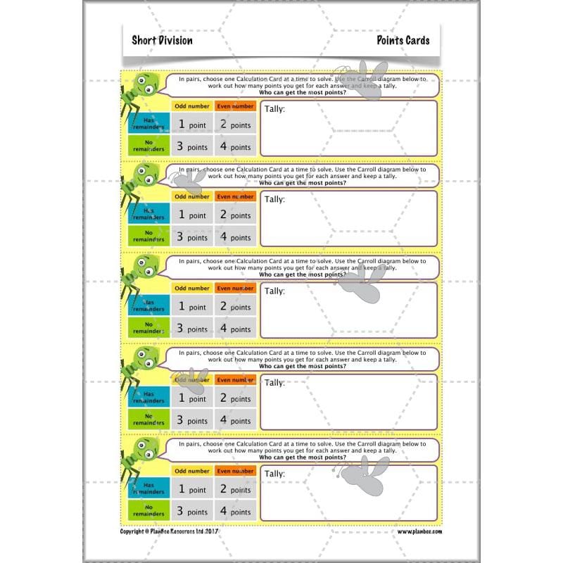 PlanBee Short Division - Year 5 Maths Planning and Resources from PlanBee