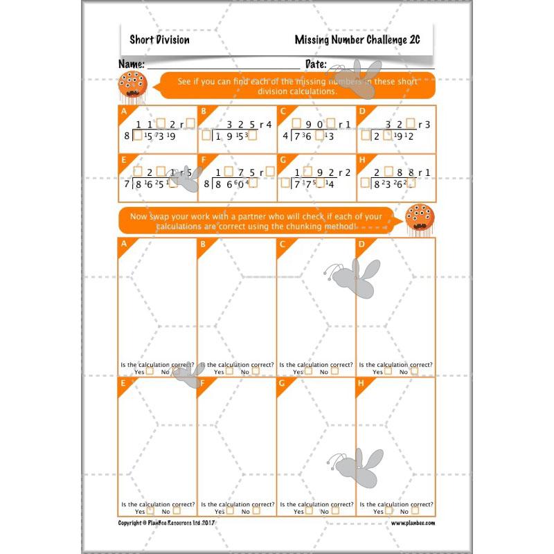 PlanBee Short Division - Year 5 Maths Planning and Resources from PlanBee