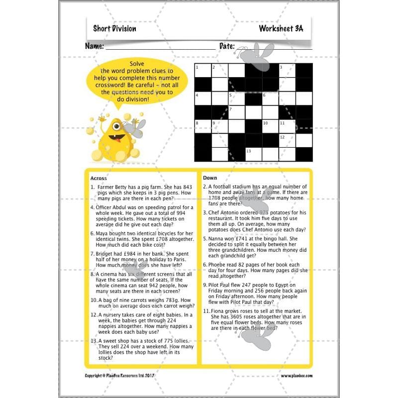 PlanBee Short Division - Year 5 Maths Planning and Resources from PlanBee