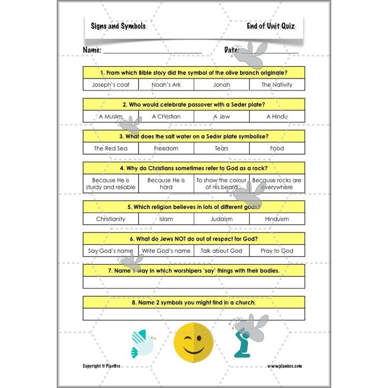 PlanBee Religious Signs and Symbols – Year 3 RE lessons