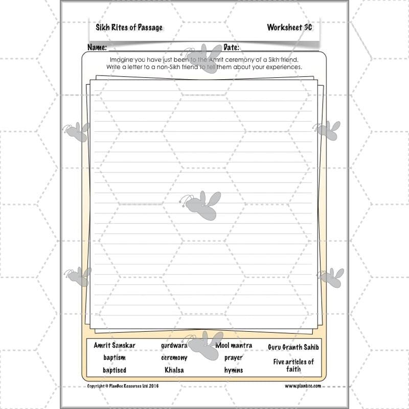 PlanBee Sikh Rites of Passage: KS2 RE lesson planning pack