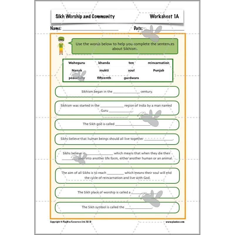 PlanBee Sikh Worship and Community: KS2 RE lesson plans