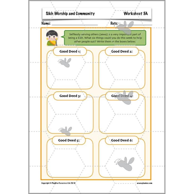 PlanBee Sikh Worship and Community: KS2 RE lesson plans