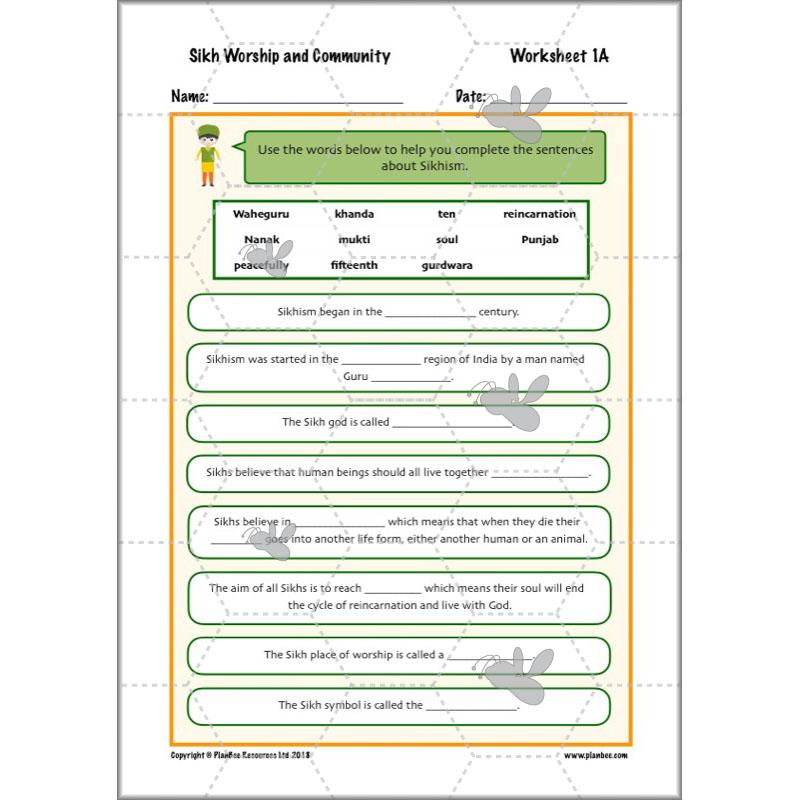 PlanBee Sikh Worship and Community: KS2 RE lesson plans
