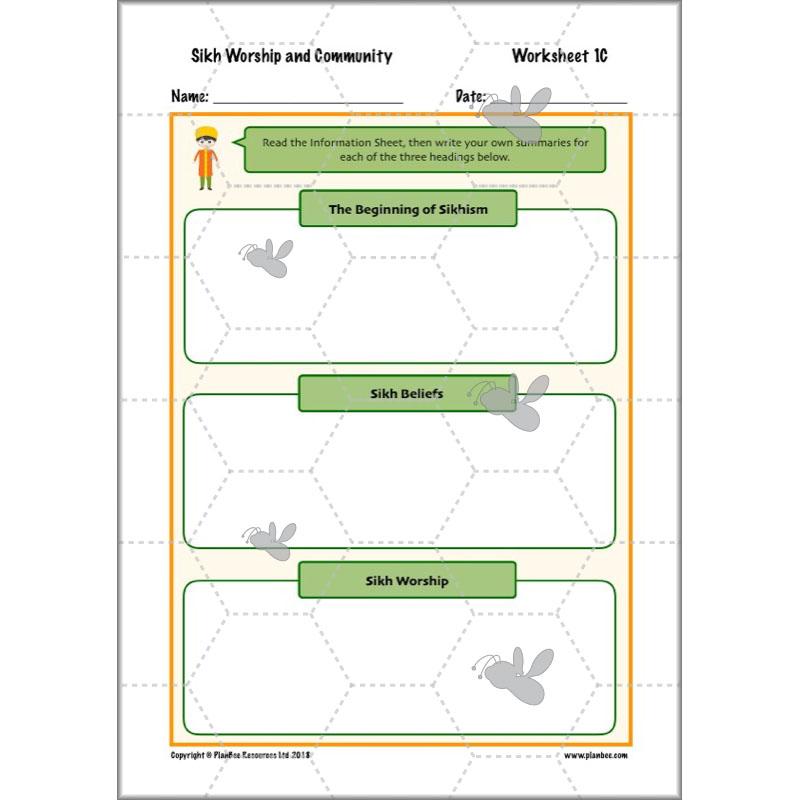 PlanBee Sikh Worship and Community: KS2 RE lesson plans